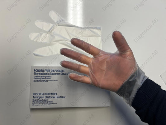 Transparenta Engångshandskar - TPE Puderfria - 200-pack
